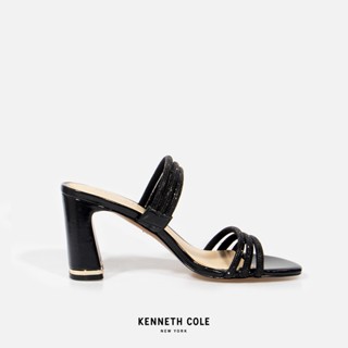 KENNETH COLE รองเท้าส้นสูงผู้หญิง รุ่น AMELIA FLARE JEWEL สีดำ ( HEL - KLS2002MT-001 )