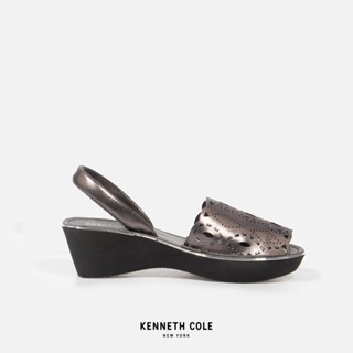 KENNETH COLE รองเท้าส้นตึกผู้หญิง รุ่น FINE GLASS WELT FOIL LSR สีเทา ( WED - RLS2009MS-024 )