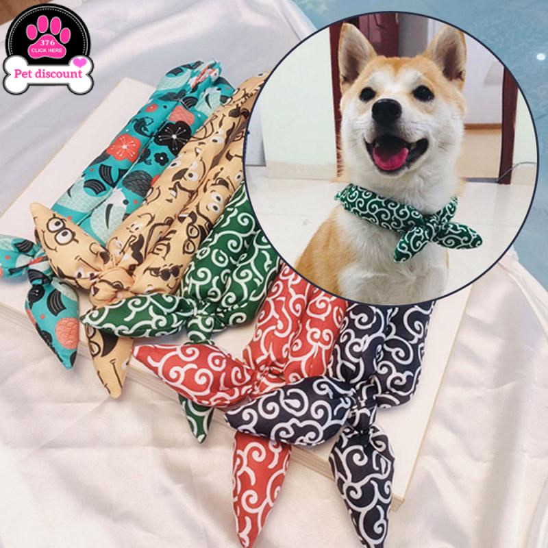 😽ผ้ากันเปื้อน ผ้าพันคอ พิมพ์ลายชิบะอินุน่ารัก สไตล์ญี่ปุ่น สําหรับสัตว์เลี้ยง สุนัข แมว Apron【Banlu376】