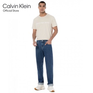 CALVIN KLEIN กางเกงยีนส์ผู้ชาย ทรง Straight รุ่น J322651 1BJ - สีน้ำเงินเข้ม