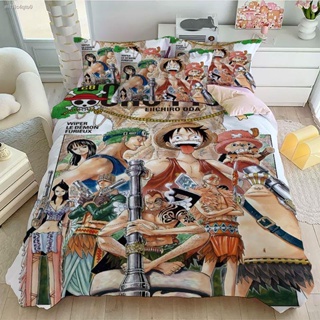 ☃ผ้าปูที่นอน 3 5 ฟุต  One Piece การ์ตูนญี่ปุ่น Anime Boys 15 หอพักนักเรียนสี่ชิ้น Futon เตียงเดี่ยว 18