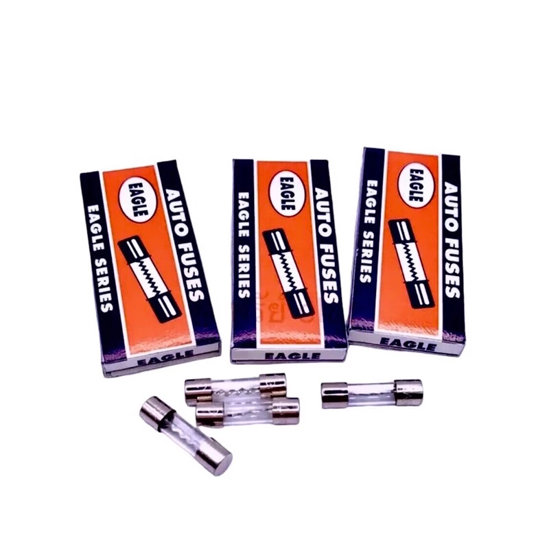Fuse ฟิวส์แก้ว EAGLE ขนาด 5*20mm~5*20mm/250V (ขายเป็นกล่อง 10ตัว) มีพร้อมส่งในไทย