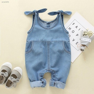 Perfectly-Baby Summer Clothing ทารกแรกเกิดสาว Denim Romper Jumpsuit Overalls แขนกุด