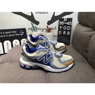 ของแท้ 100% New Balance NB 860 v2 วินเทจ พ่อ รองเท้า รองเท้าผ้าใบที่ทนต่อการสึกหรอ ป้องกันการลื่นไถลรองเท้าวิ่งระบายอากาศ