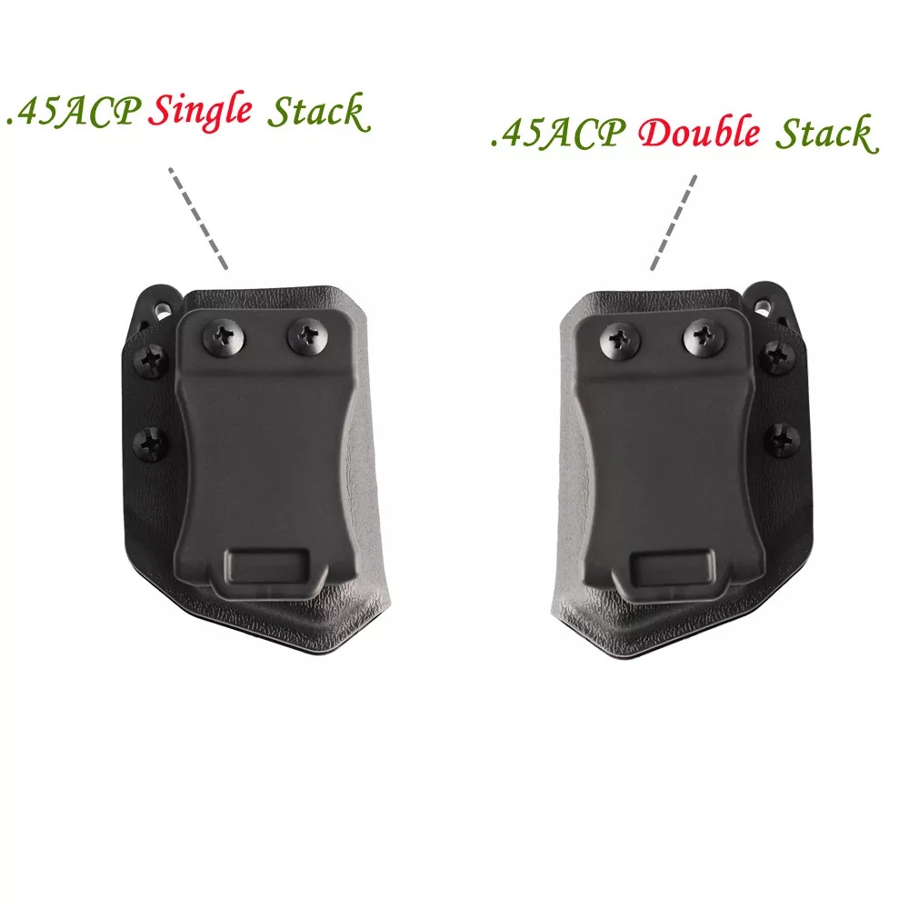 Universal. 45acp Dual Single Battery Compartment Pouch for Glock 21 29 36 ppq.45 Echo Carrier iwb/owb Right Left Hand Ma