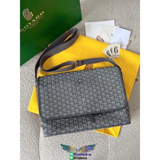 goyard unisex business document holder shoulder crossbody canvas flap messenger