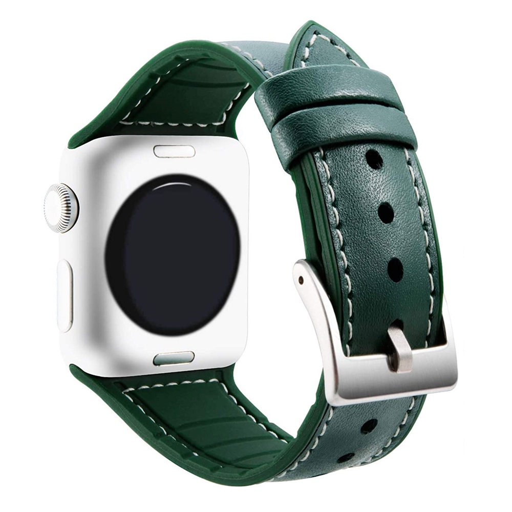 ✱¤♝Sport Band for Apple Watch Bands 45mm 44mm 42mm 41mm 40mm 38mm Leather Silicone Wristband for iWatch SE 7 6 5 4 3 2 1