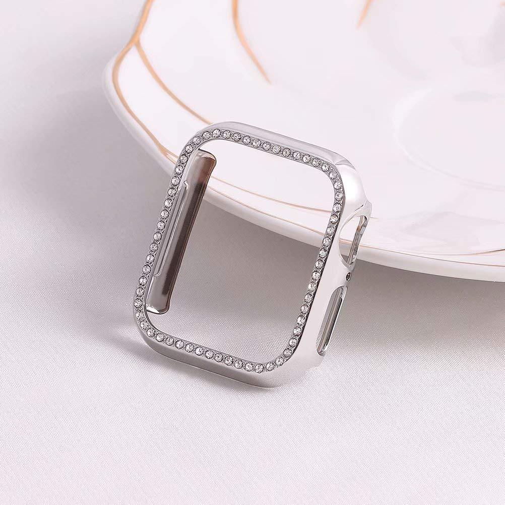 ☂✸Bling Cover For Apple watch Case 45mm 44mm 40mm 42mm 38mm Accessories Diamond bumper Protector iWatch series 3 4 5 6 S