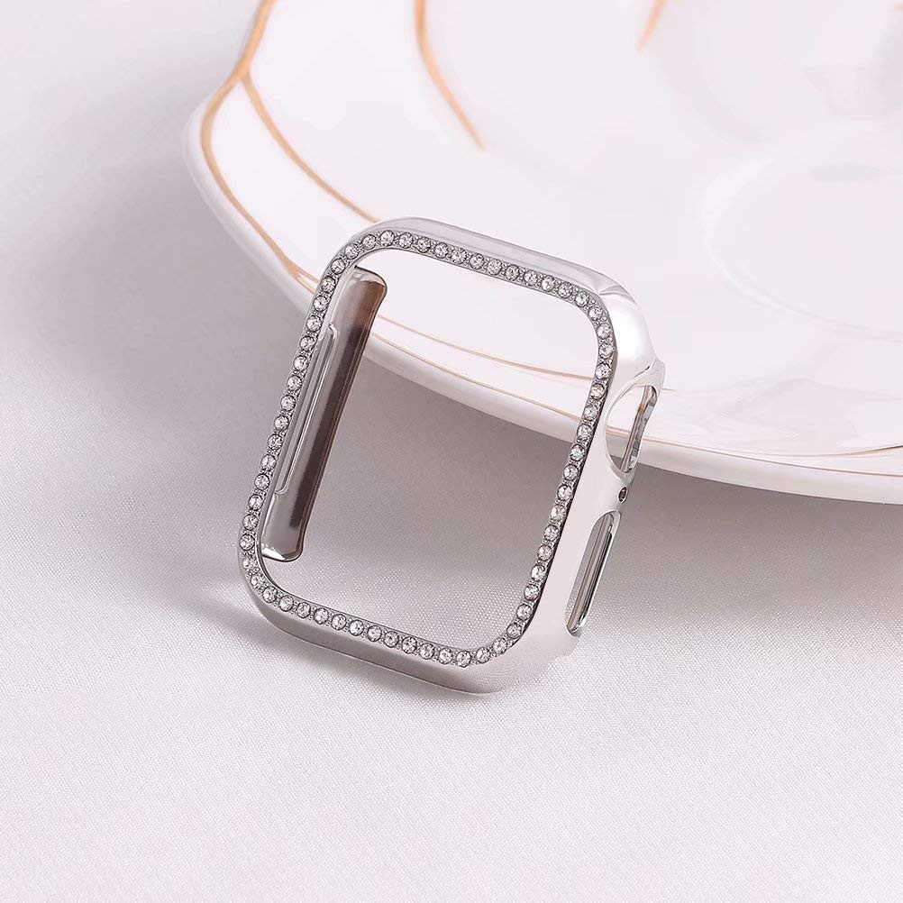 ☂✸Bling Cover For Apple watch Case 45mm 44mm 40mm 42mm 38mm Accessories Diamond bumper Protector iWa