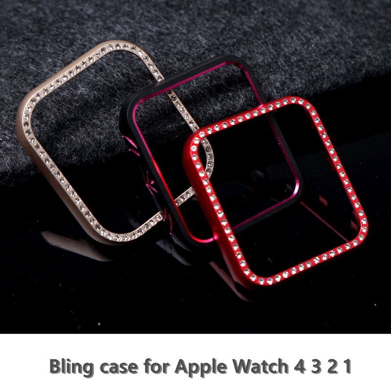 ✕Cover For Apple watch Case 44mm 40mm iWatch 3 42mm/38mm Diamond bumper Protector for Apple watch Series 6 5 4 se Access
