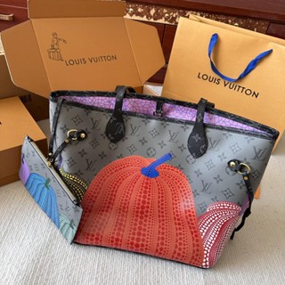 [พร้อมส่ง] L-v ใหม่ Neverfull MM กระเป๋าสะพายไหล่ สําหรับสตรี (