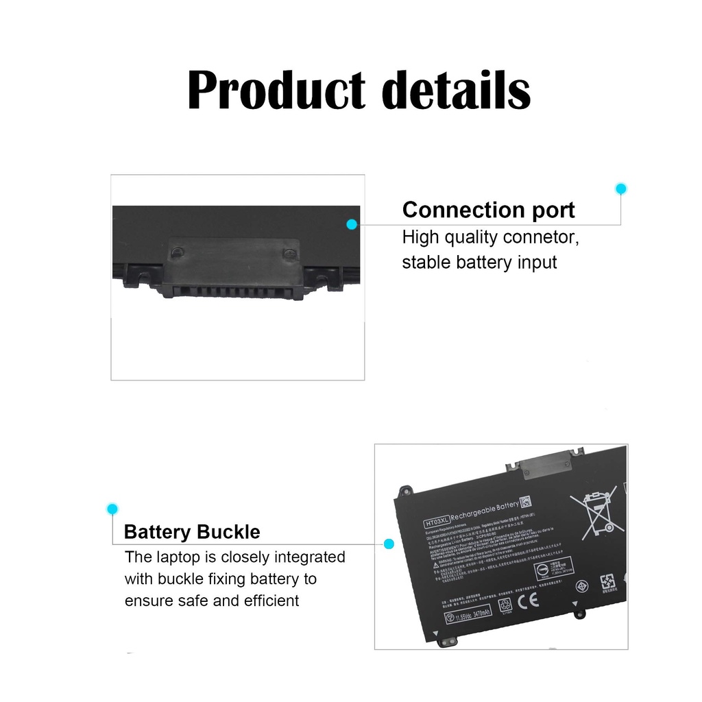 L11119-855 15-CS แบตเตอรี่แล็ปท็อปสำหรับ HP Pavilion 14-CM 14-CK 14-DF 14-MA G7 HT03XL 15-CW 17-CA HP 240 245 250 340
