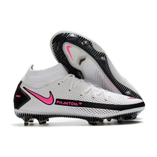 Nike Phantom GT Elite Dynamic Fit FG รองเท้าฟุตบอล ข้อสูง สีขาว สีดํา และสีแดง กันน้ํา