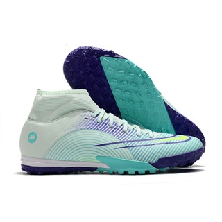 Nike Assassin 14 High Top MD ถุงเท้าหญ้าสตั๊ด รองเท้าฟุตบอล สีขาว สีเขียว Nike Superfly 8 Academy TF39-45