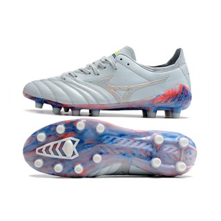 Mizuno MORELIA NEO III รองเท้าฟุตบอลหนังจิงโจ้ สีฟ้าอ่อน Eur39-45