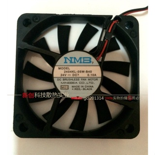 พัดลมระบายความร้อนอินเวอร์เตอร์ แบบบางพิเศษ NMB 6010 2404KL-05W-B40 24V 0.10A 6 ซม.