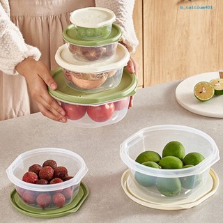 Calciwj 3Pcs/Set Food Storage Box Large Capacity Food Grade Fruit Storage Bowl Food Crisper