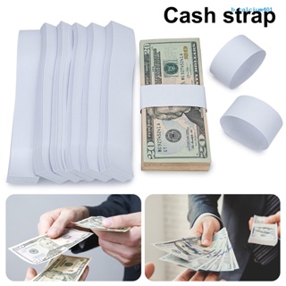Calciwj 300Pcs Money Bands Bundles Self Sealing Professional Durable White Blank Paper Cash Straps
