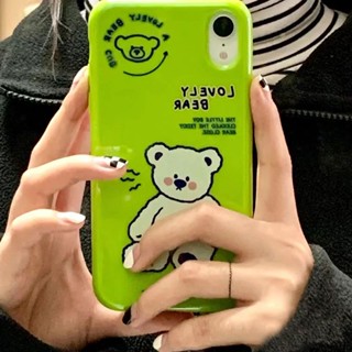 เคสโทรศัพท์มือถือ แบบนิ่ม ลายหมีน้อย สําหรับ Apple Iphone 13Promax 12 11 14 8p xr