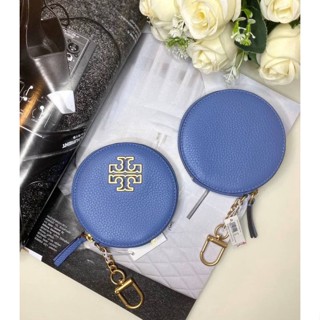 พร้อมส่ง 🔥Sale 🔥พวงกุญแจ ใส่เหรียญ #Tory Burch #Britten Round Coin Pouch Key FOB