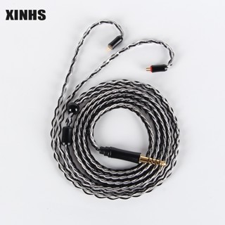 ♟XINHS 8 core 5N Single Crystal Copper Silver Plated Wire Headphone Upgrade Cable HiFi MMCX 0.78mm 2Pin Earphones Upgrad