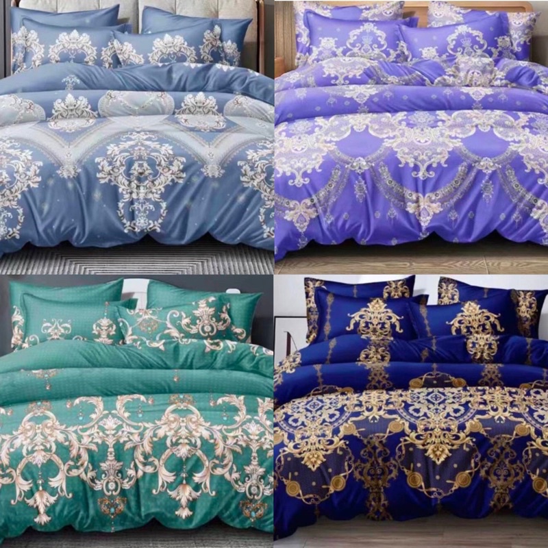 ชุดผ้าปูที่นอนเกรดเอครบเซ็ต 6ชิ้น+ผ้านวม