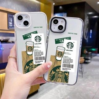 3 in 1 เคสโทรศัพท์มือถือแบบใส ลายฉลากกาแฟ สําหรับ iPhone 14Promax 13 12 11 7Plus X Xs Max XR