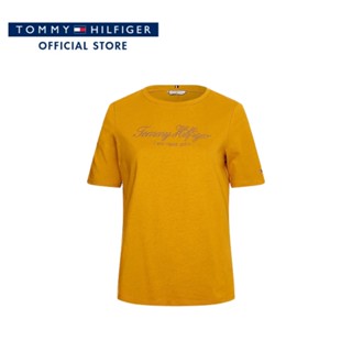 Tommy Hilfiger เสื้อยืดแขนสั้นผู้หญิง รุ่น WW0WW36135 KD0 - สีเหลือง