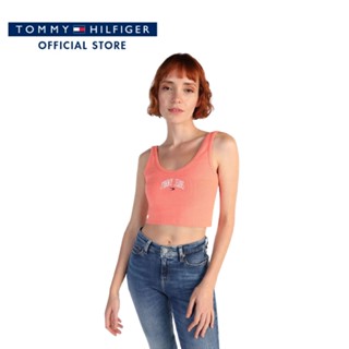 Tommy Hilfiger เสื้อครอปผู้หญิง รุ่น DW0DW14613 TKL - สีชมพู