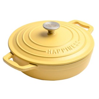 23cm Enameled Cast Iron Induction 2L Nonstick Braiser, PFAS Free, Dishwasher Safe, Red/Yellow/Purple/Pink