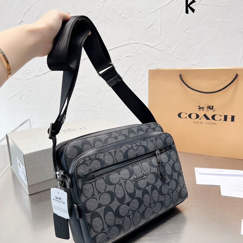 ┋❁COACH 2023 Hot Style Tote Bags Shopping กระเป๋าสะพายไหล่เดี่ยว Fashion Joker Pure Color Classic The Large Capacity Ele