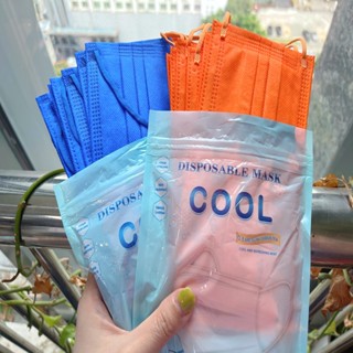 💋In stock💋หน้ากากผู้ใหญ่ สีพาสเทล หนา 3 ชั้น ป้องกันแบคทีเรียและ PM2.5 10 ชิ้น/แพ็ค