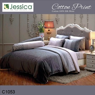 Jessica ผ้านวม 90 x 100 นิ้ว (ไม่รวมผ้าปูที่นอน) Cotton 100% พิมพ์ลาย กราฟฟิก C1053 #เจสสิกา ผ้าห่ม