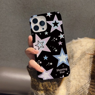 ฟิล์มแข็ง เคส iphone 14 pro Max 11 13 12 7Plus 8 X XS Max แฟชั่น ดาว เคสโทรศัพท์