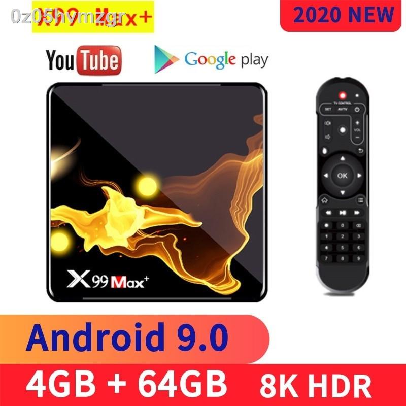 X99 Max Plus TV BOX Android 9.0 Amlogic S905X3 Quad Core 4GB RAM 32GB 64GB Wifi 1000M BT 8K Set top box media player PK