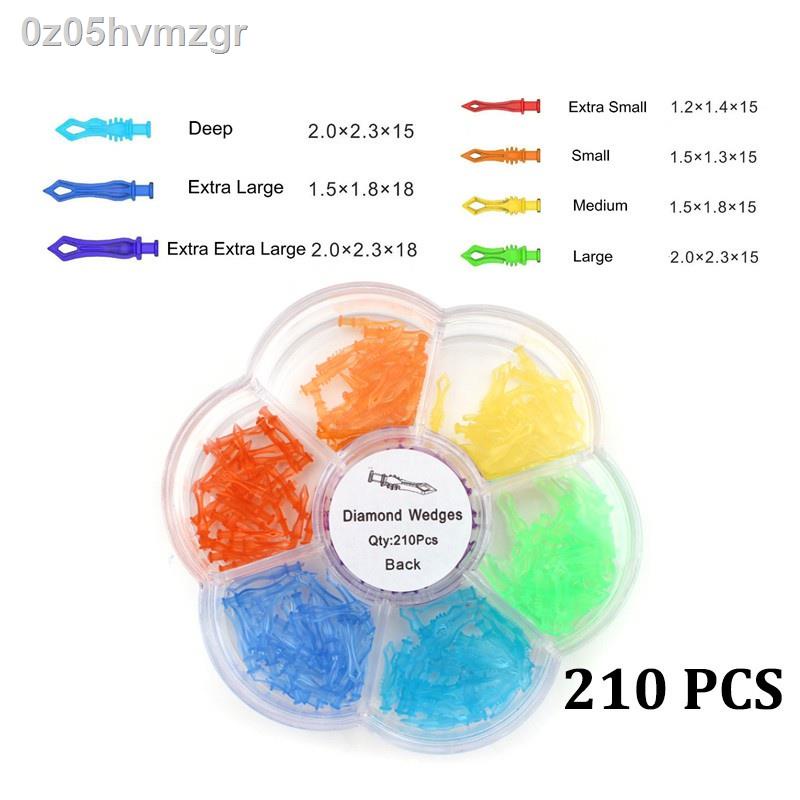 210 PCS Dental Diamond Interdental Teeth Wedge Autoclavable  7Size