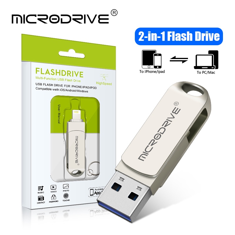 ☂✑◘Metal USB3.0 Flash Drive 128GB OTG Pen Drive 32GB 64GB USB 3.0 Flash Disk for ipad iPhone 12 Pro/12/11/XR USB Memory