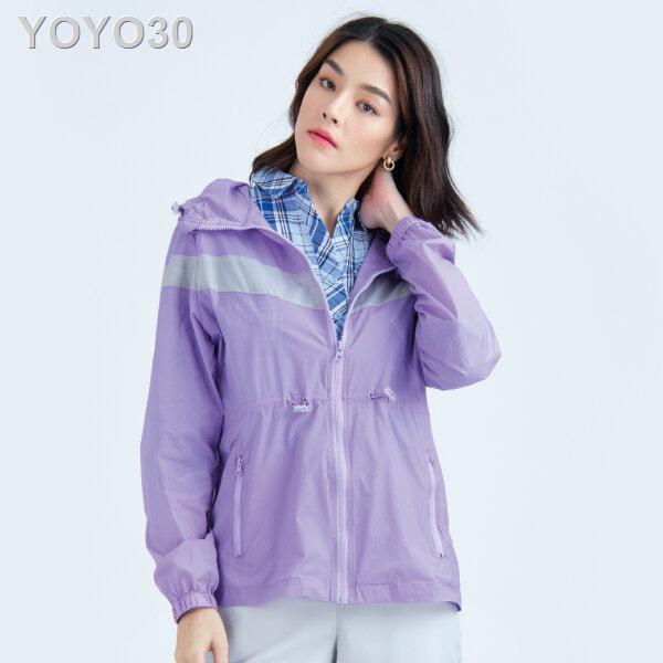 ✇✸GSP จีเอสพี UV Light Jacket เสื้อกันแดด กันลม สีม่วง แต่งแถบแบบสปอร์ต (PT66VI)