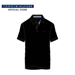 Tommy Hilfiger เสื้อโปโลผู้ชาย รุ่น MW0MW26881 BDS - สีดำ