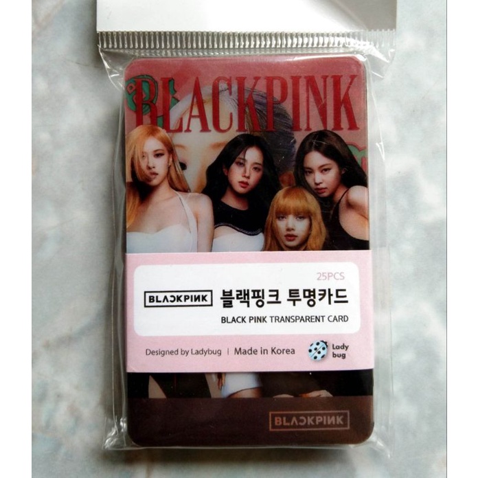 🖤💖 BLACKPINK 25P TRANSPARENT PHOTO CARD-DESIGNED BY LADYBUG -MADE IN KOREA 🇰🇷TRACKING
