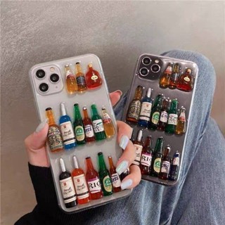 เคสประกบไอโฟน ซูเปอร์มาร์เก็ตขวดไวน์แอปเปิ้ล12promax เคสโทรศัพท์มือถือ iPhone7plus/8p สเตอริโอ6นุ่ม xs/xr แอปเปิ้ล11อินเทรนด์