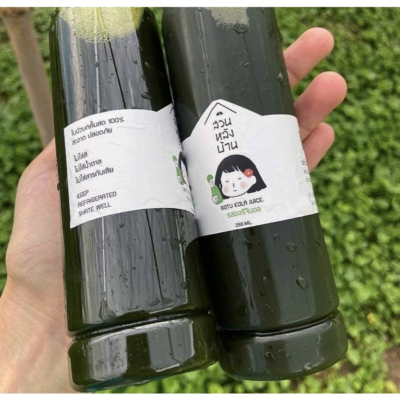 น้ำใบบัวบกคั้นสดสกัดเย็น ‼️ส่งด่วนภายในวัน‼️ (ไม่ใส่น้ำตาล)