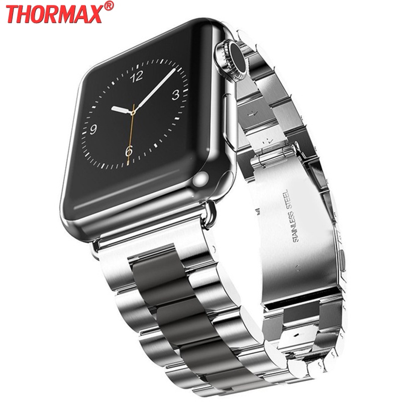 สายนาฬิกา applewatch สายสแตนเลสสำหรับสาย Apple Watch 42 มม. 44 มม. สร้อยข้อมือ pulseira สำหรับ iwatch Series 5 4 3 2 สีด