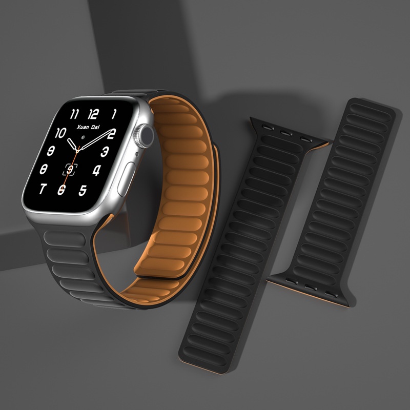 สายนาฬิกา applewatch สายซิลิโคนสำหรับ Apple Watch 49mm 45mm 41mm 44mm 40mm 42mm 38mm iWatch Series Ultra 8 7 6 SE 5 4 3