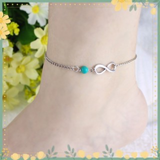 สร้อยข้อเท้าโบฮีเมียนลูกปัด Infinity สร้อยข้อเท้าสร้อยข้อเท้าชายหาดรองเท้าแตะรองเท้าแตะ