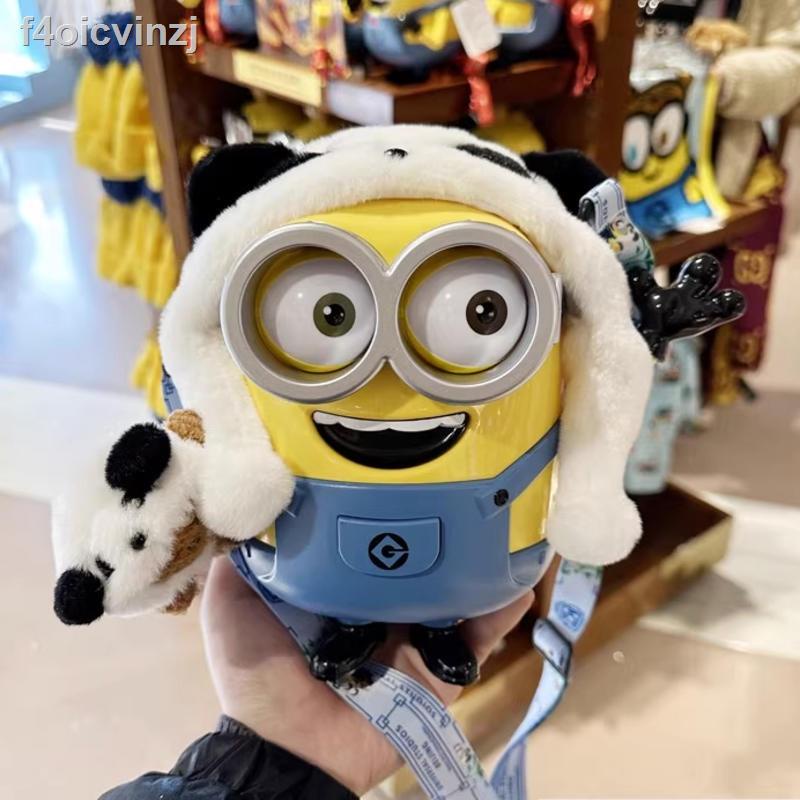 2023 Beijing Universal Studios Panda Hat Minions Popcorn bucket, Bob tim bear vocalizing doll.