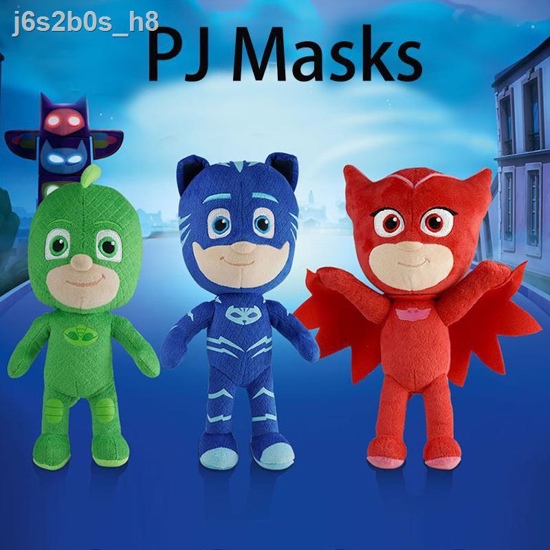 【Ready Stock】4pcs/set Pj Mask Cartoon Plush Toys Stuffed Doll Owlette Gekko Toys Soft Kid Dolls Gift