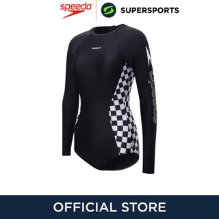 SPEEDO Jetsetter Long Sleeve Placement Zip Back ชุดว่ายน้ำผู้หญิง