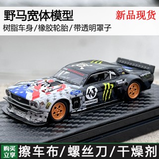 โมเดลรถยนต์เรซิ่น Ym Model 1/64 Ford Mustang Hoonigan MUSTANG1965