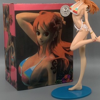 Figure One Piece [รุ่นคุณภาพสูง]Spot One Piece Flash ชุดว่ายน้ำยืนขนาดใหญ่ Nami Hand-Do Peripheral Model Girl Color Box